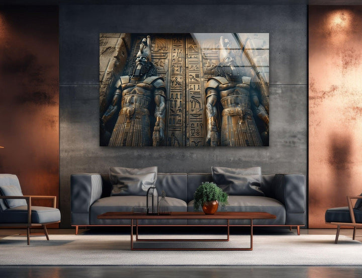 Ancient Mesopotamia Guardian Glass Wall Art, glass image printing, glass prints from photos