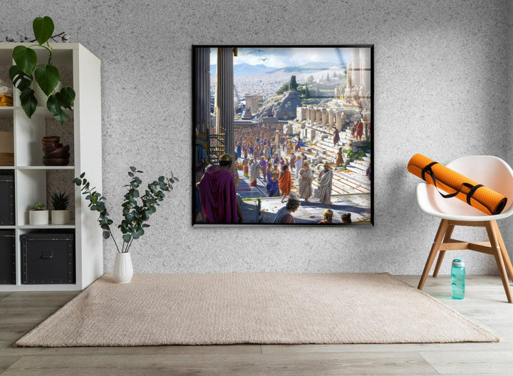 Ancient Rome City Glass Wall Art, glass photo prints, glass picture prints