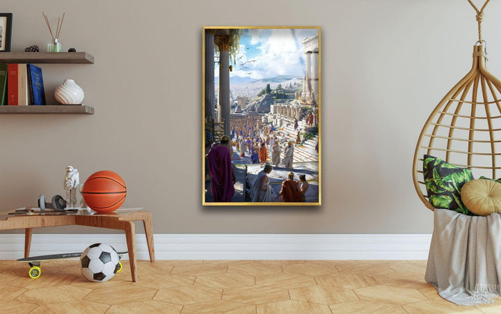 Ancient Rome City Glass Wall Art, custom glass photo prints, large glass prints