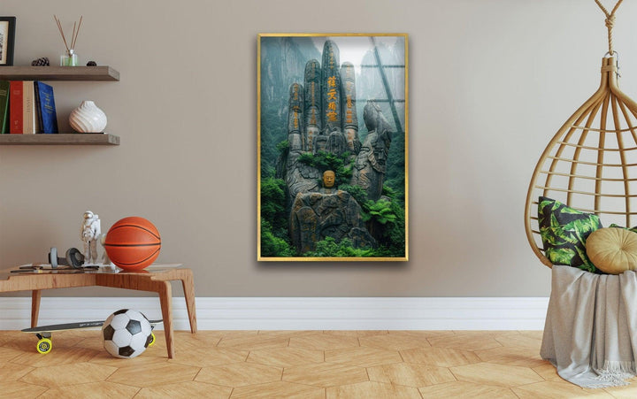 Ancient Stone on the Mountain Glass Wall Art, large glass photo prints, glass wall photos