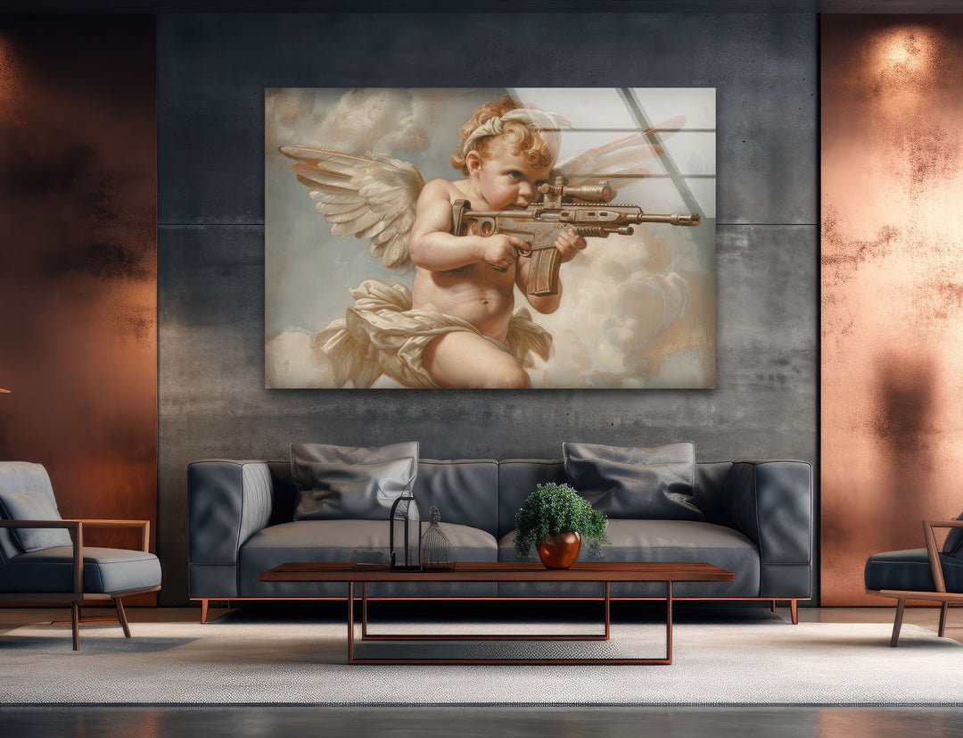 Baby Angel Glass Wall Art