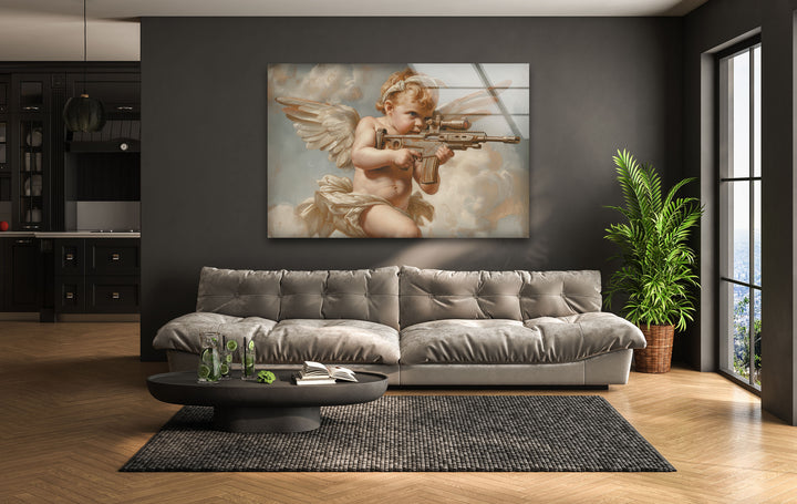 Baby Angel Glass Wall Art