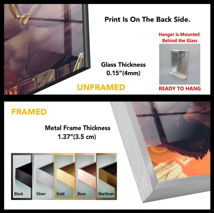 Mafia Gorilla Tempered Glass Wall Art - MyPhotoStation