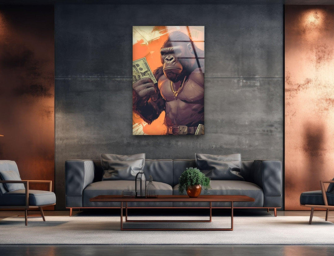 Angry Gorilla Glass Wall Art stained glass wall art, stained glass wall decor