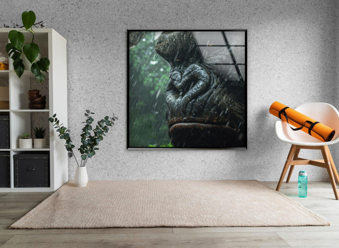 Angry King Kong Glass Wall Art art glass wall art, glass wall art pictures
