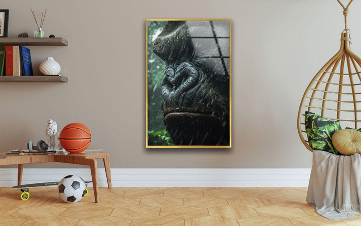 Angry King Kong Glass Wall Art glass photo prints, glass picture prints
