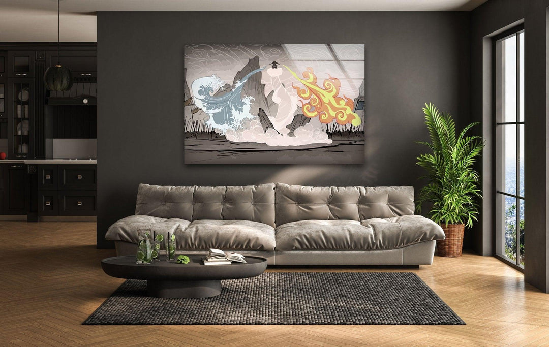 Anime The Last Airbender Glass Wall Art picture on glass wall art, photos printed on glass
