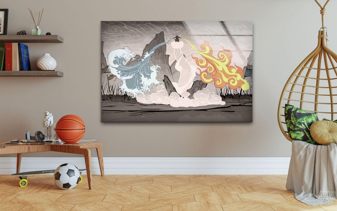 Anime The Last Airbender Glass Wall Art custom glass photo prints, large glass prints
