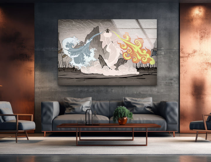 Anime The Last Airbender Glass Wall Art large glass photo prints, glass wall photos
