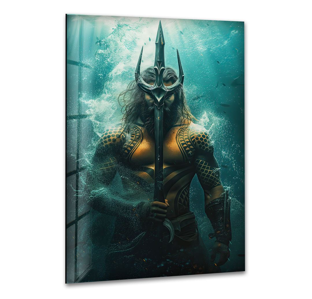 Aquaman's Spear Glass Wall Art large glass photo prints, glass wall photos
