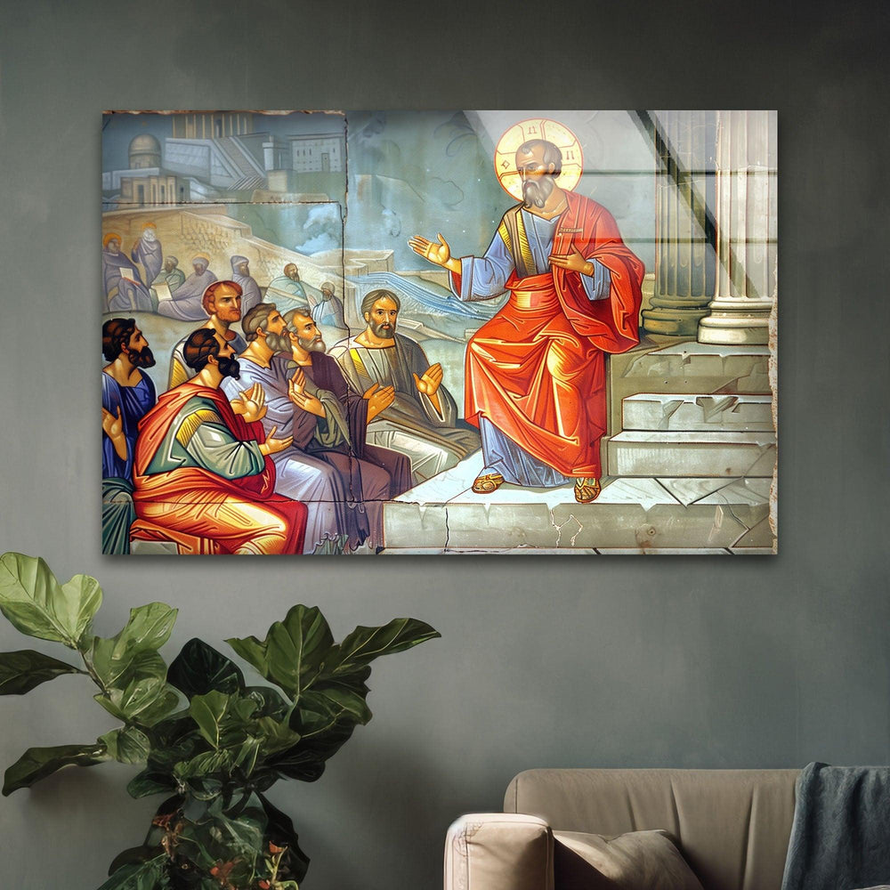 Areopagus Sermon Wall Art on Glass Pieces