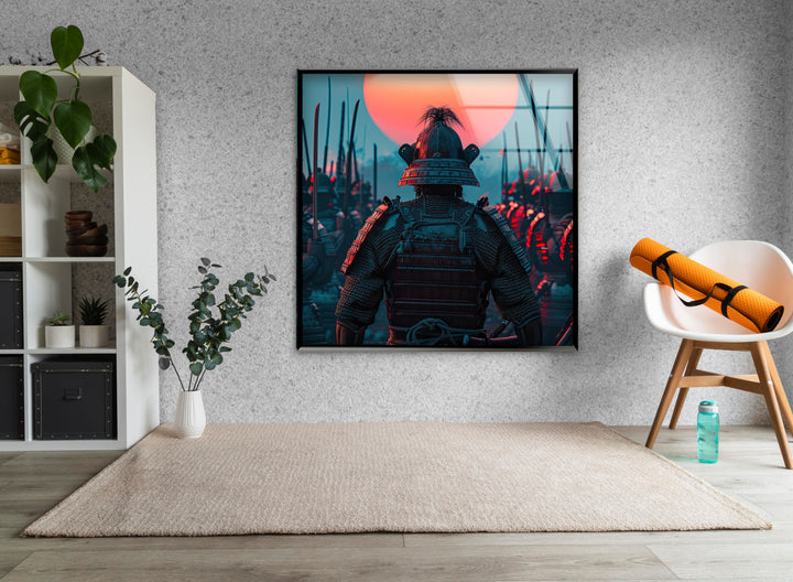 Army of Samurai Glass Wall Art custom glass photo prints, large glass prints
