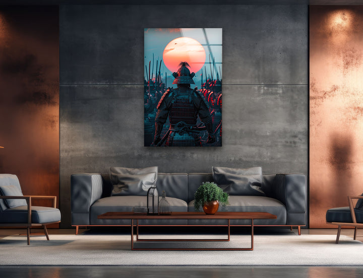 Army of Samurai Glass Wall Art print picture on glass, Tempered Glass Wall Art
