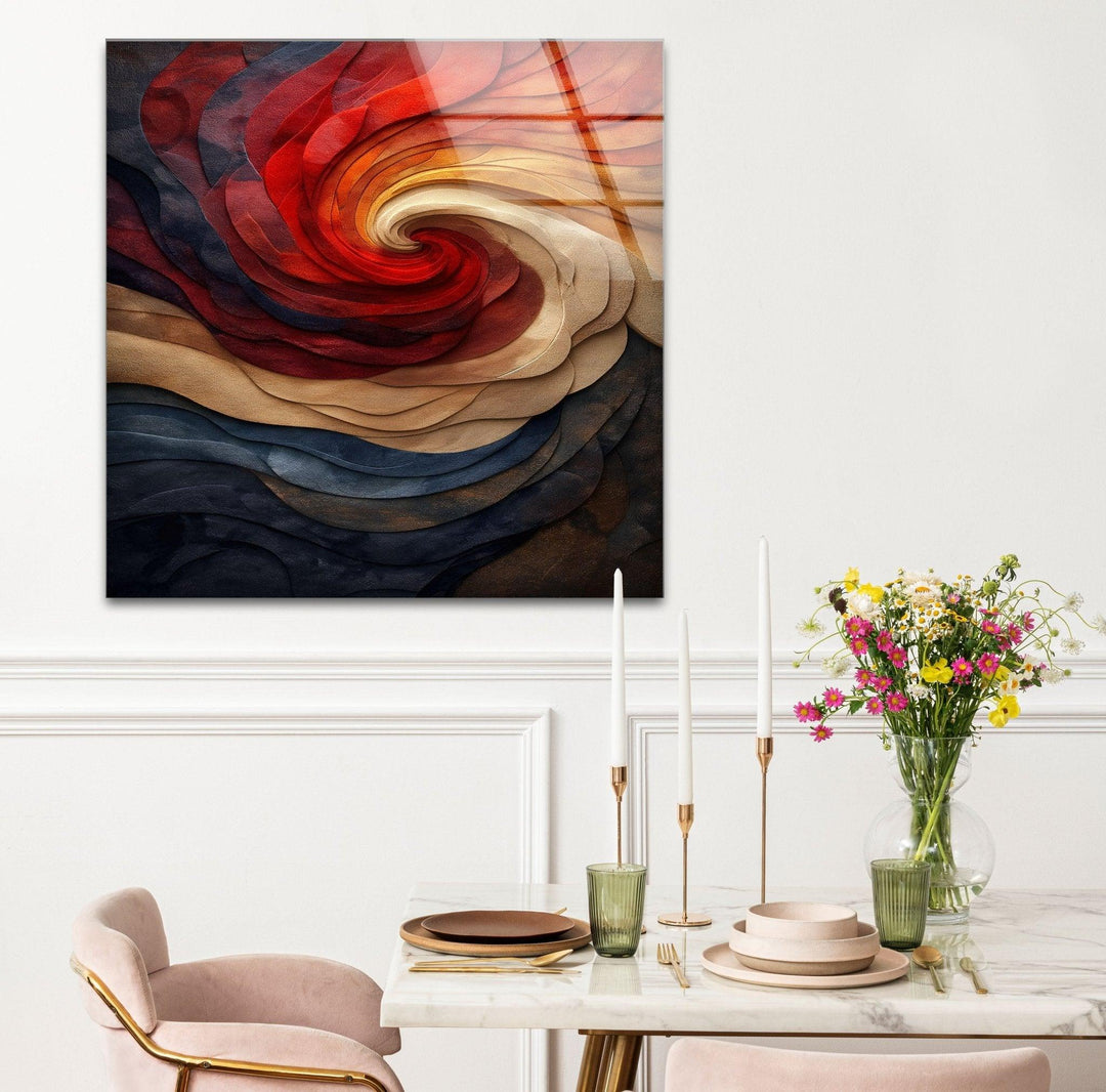 Stunning Abstract Art Printed on Glass