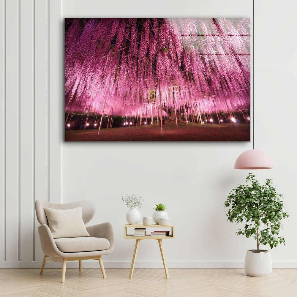 Ashikaga Flower Park Glass Wall Art, picture on glass wall art, photos printed on glass
