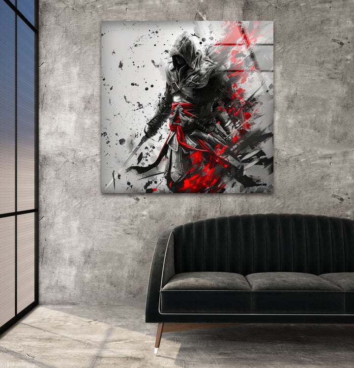 Assassin's Creed Glass Wall Art photo print on glass, prints on glass wall art
