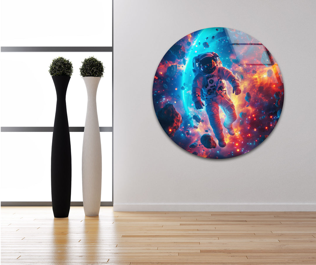 Astronaut Glass Wall Art, Glass Printing Wall Art, Print photos on glass