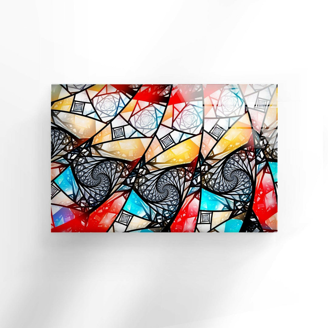 Asymmetric Mosaic Glass Wall Art glass wall decor, glass wall art decor