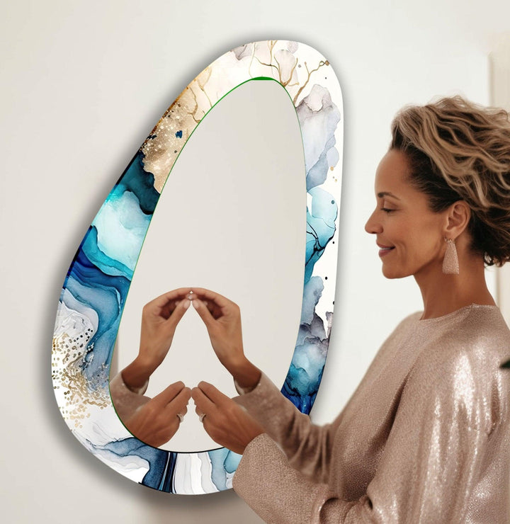 Asymmetrical Modern Wall Mirror