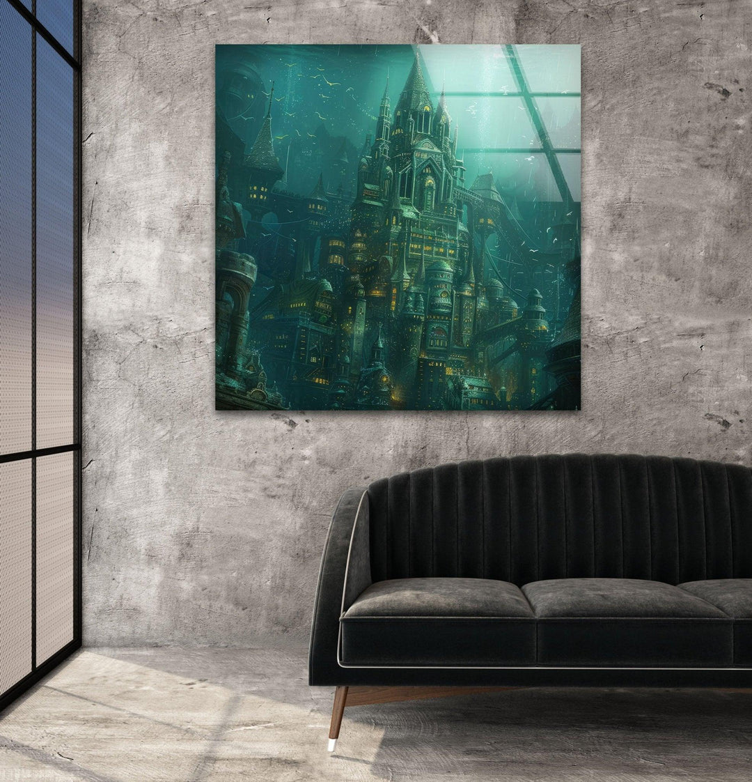 Atlantis Castle Glass Wall Art glass image printing, glass prints from photos
