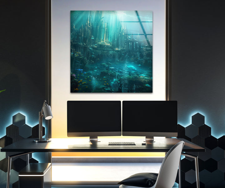 Deep Atlantis Glass Wall Art large glass photo prints, glass wall photos
