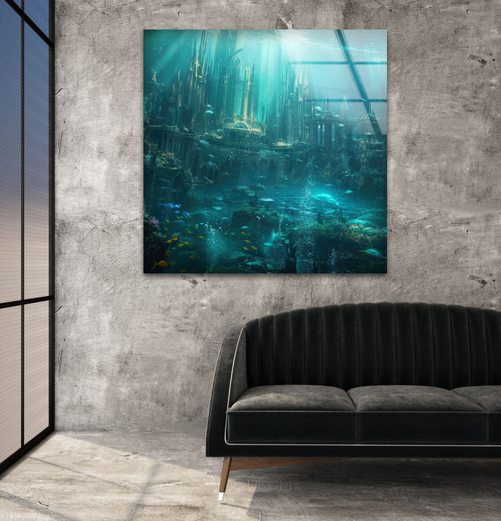 Deep Atlantis Glass Wall Art glass pictures for Wall, glass prints wall art
