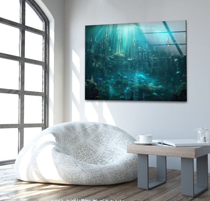 Deep Atlantis Glass Wall Art custom glass pictures, glass art prints
