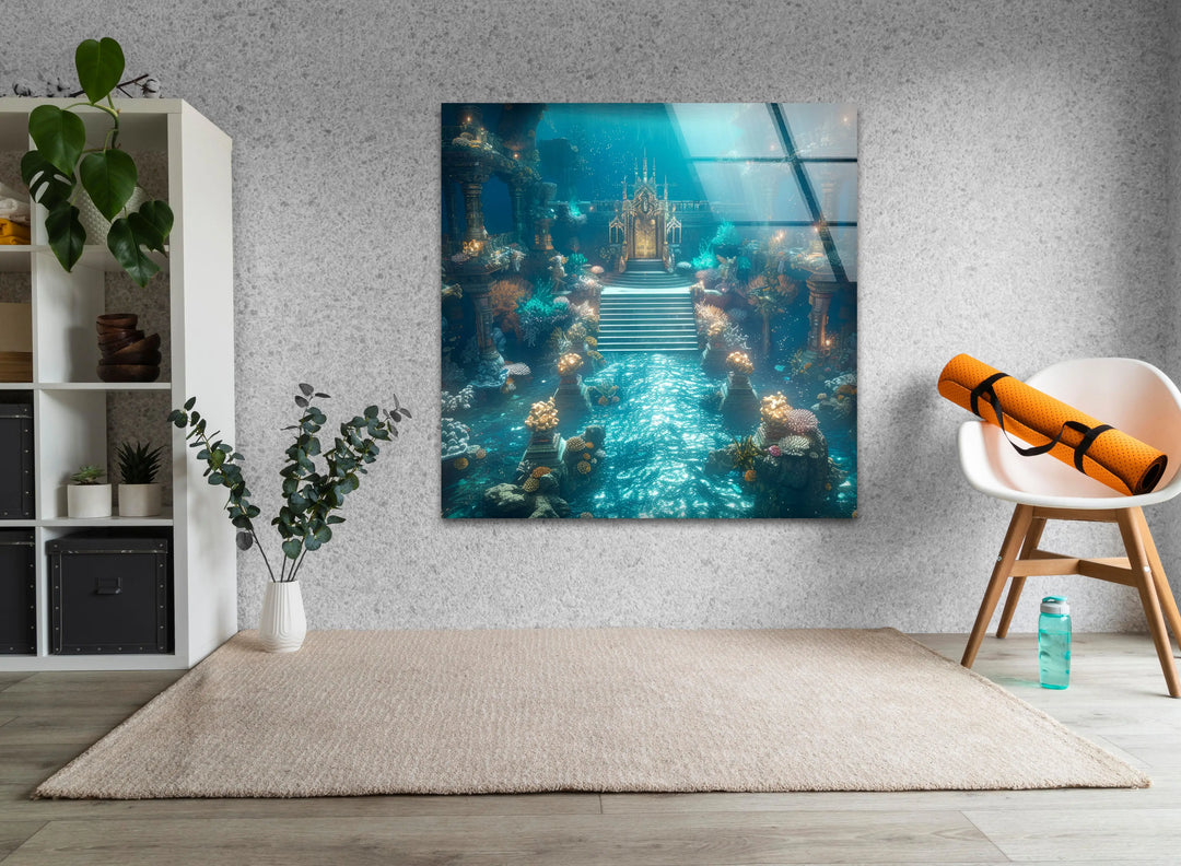 Atlantis Place Glass Wall Art print picture on glass, Tempered Glass Wall Art
