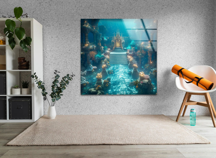 Atlantis Place Glass Wall Art print picture on glass, Tempered Glass Wall Art
