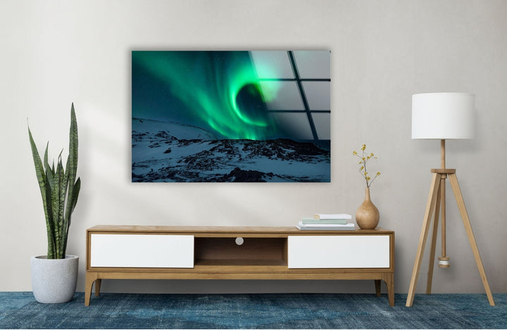 Aurora Borealis Glass Wall Art             glass wall decor, glass wall art decor