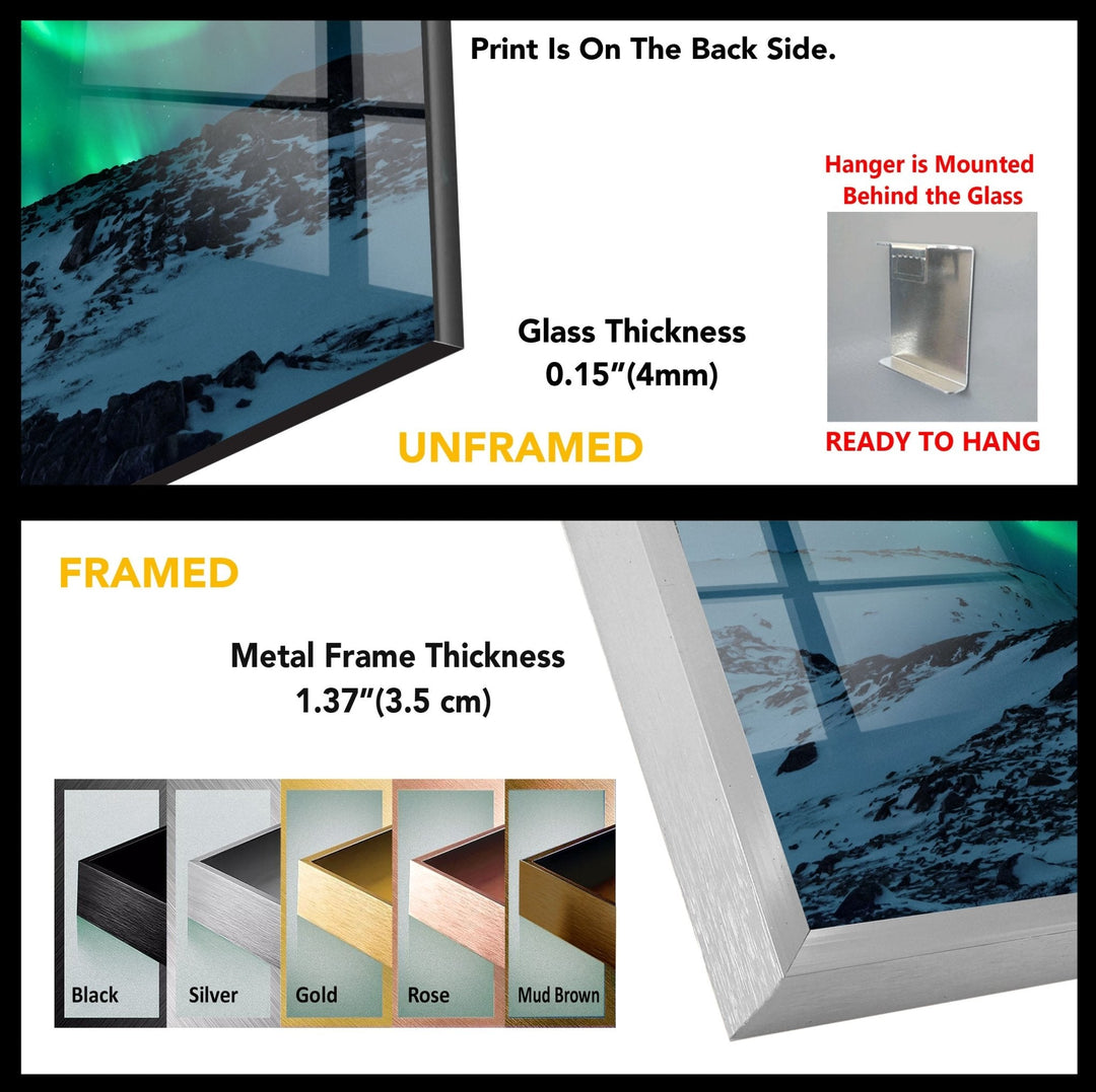 Aurora Borealis Glass Wall Art