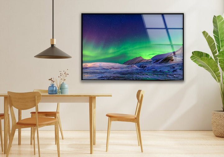 Aurora Borealis Neon Glass Wall Art art glass wall art, glass wall art pictures