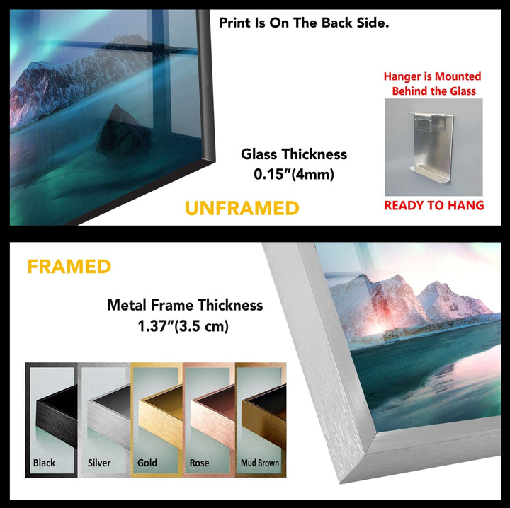 Aurora Northern Lights Tempered Glass Wall Art - MyPhotoStation