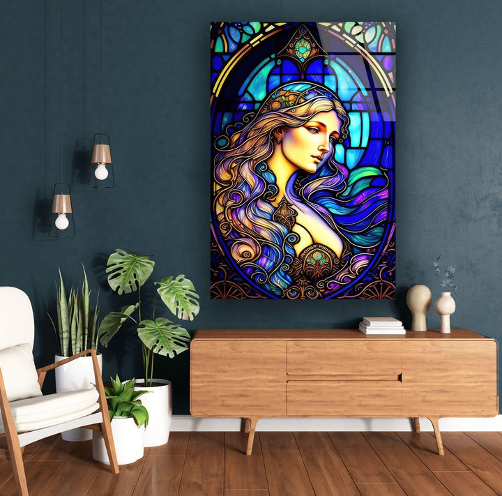 Aurora Princess Glass Wall Art