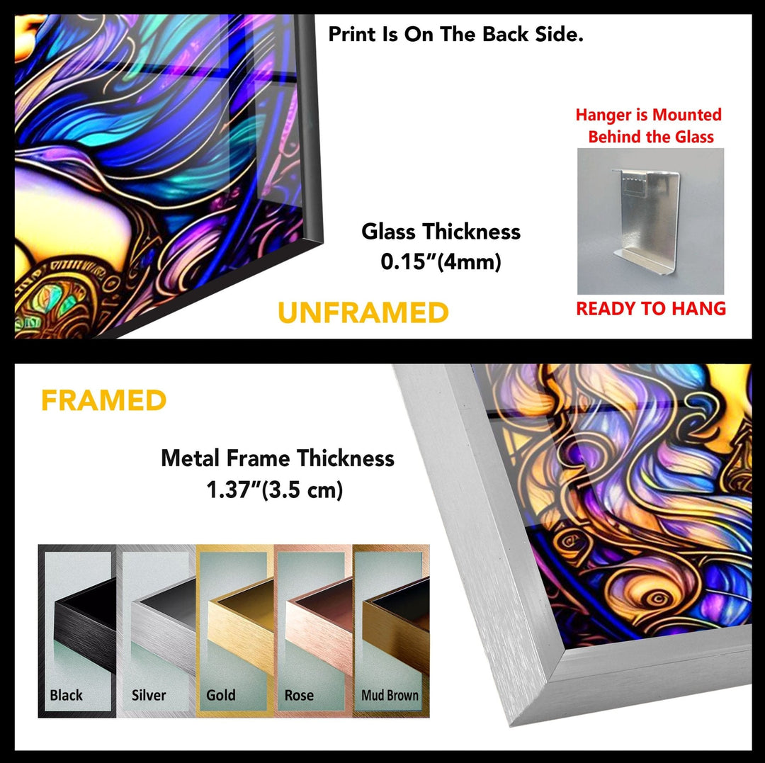 Aurora Princess Glass Wall Art