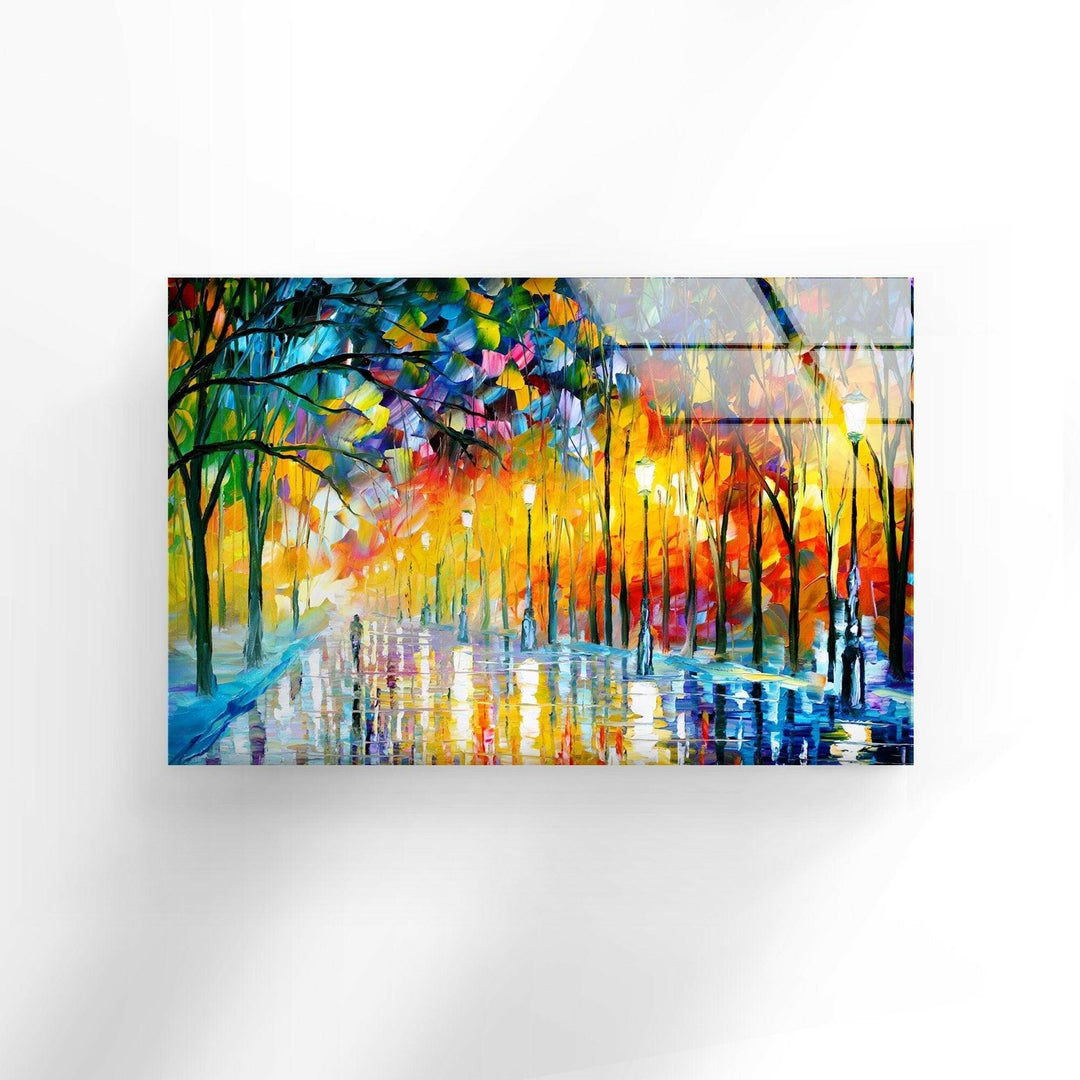 Autumn Oil Painting  Glass Wall Art