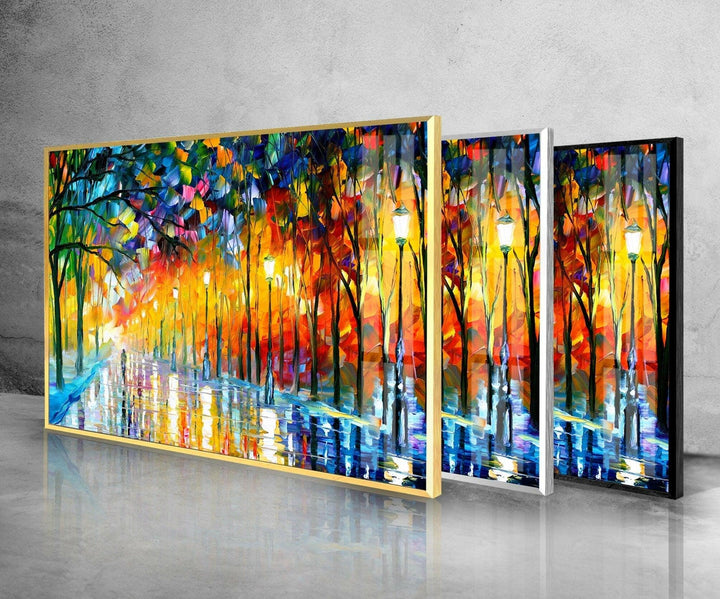 Autumn Oil Painting  Glass Wall Art