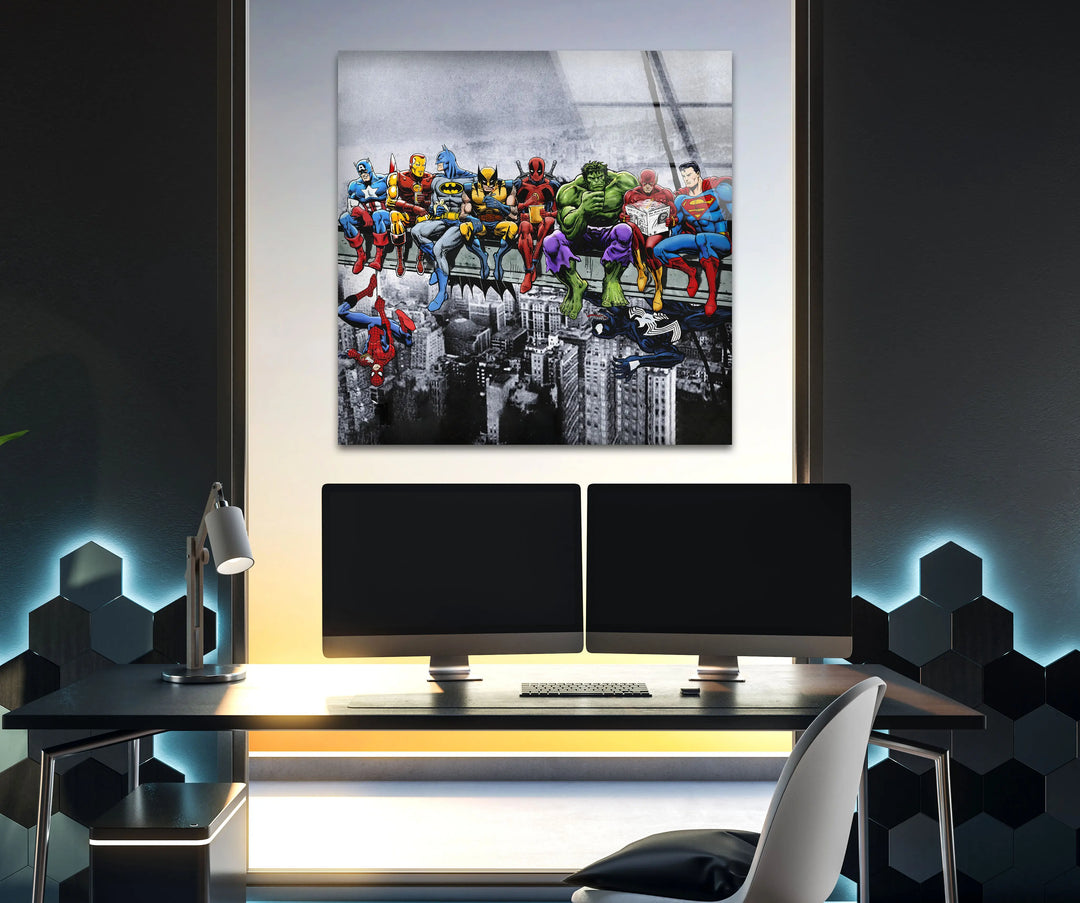 SuperHeroes Glass Wall Art glass image printing, glass prints from photos
