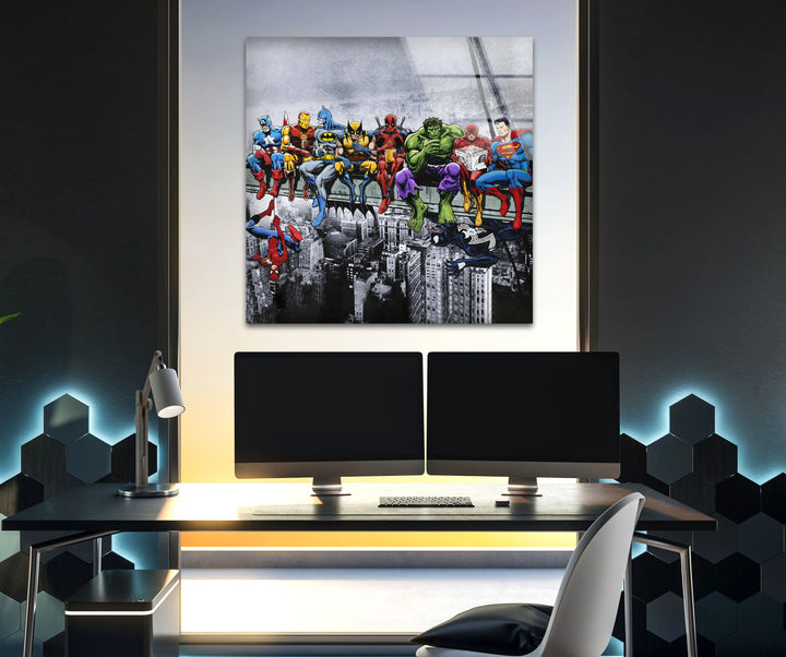 SuperHeroes Glass Wall Art glass image printing, glass prints from photos
