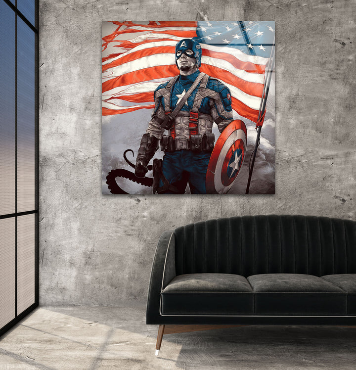 Marvel Captain America Glass Wall Art art glass wall art, glass wall art pictures
