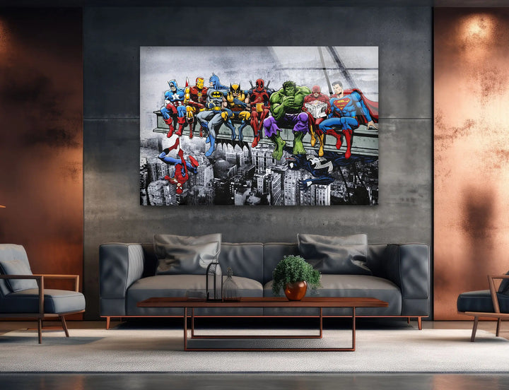 SuperHeroes Glass Wall Art glass wall decor, glass wall art decor
