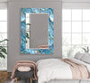 Blue Marble Tempered Glass Wall Mirror