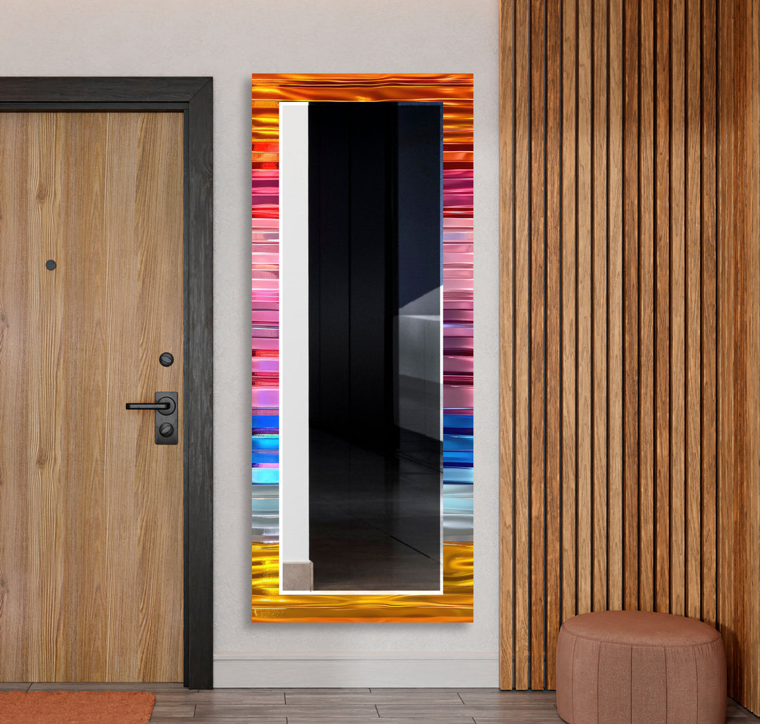 Colorful Lines Wall Mirror Marble Mirror
