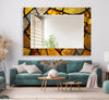 Gold Stained Tempered Glass Wall Mirror