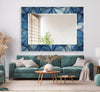 Blue Stained Tempered Glass Wall Mirror