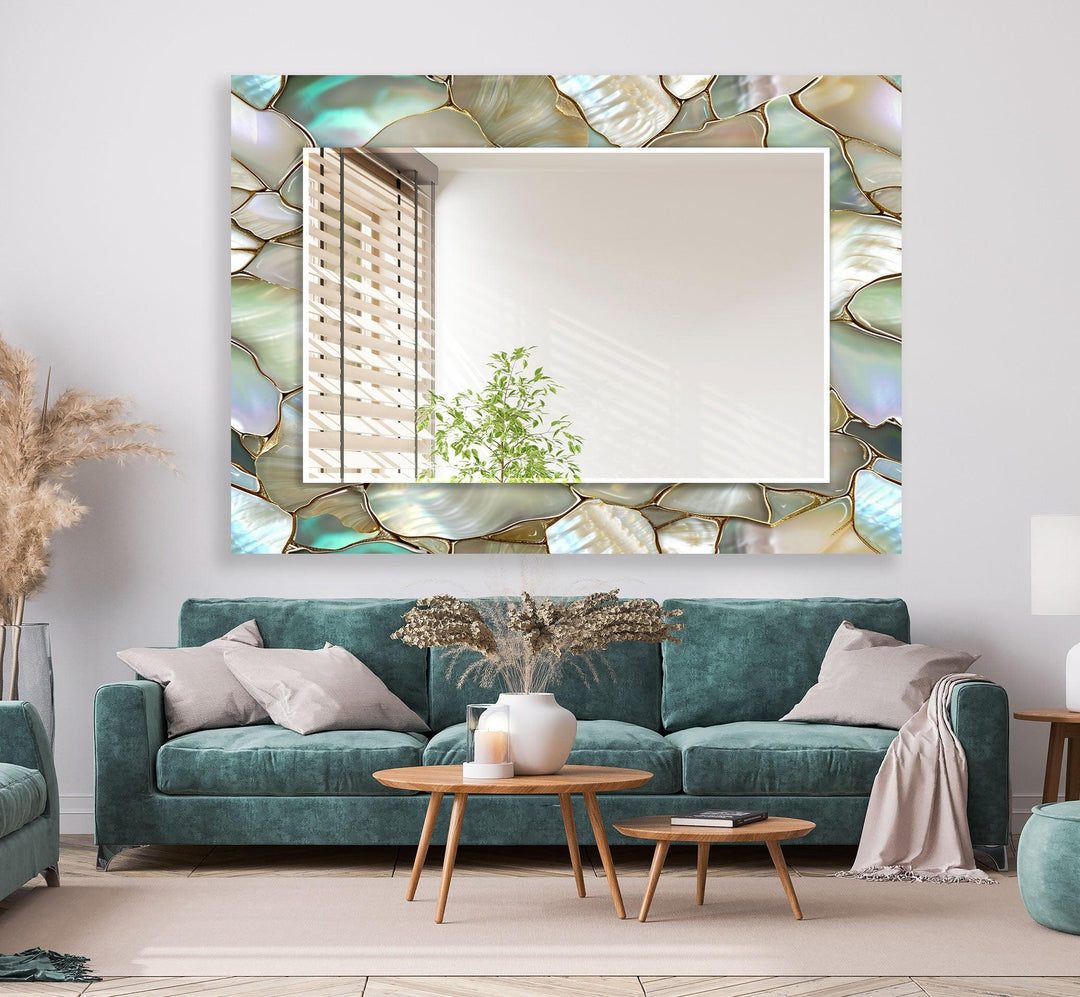 Glowing Stones Wall Mirror gold mirror
