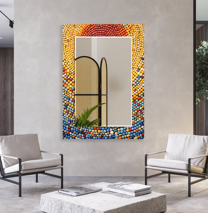 Colorful Stones Wall Mirror biggest wall mirror
