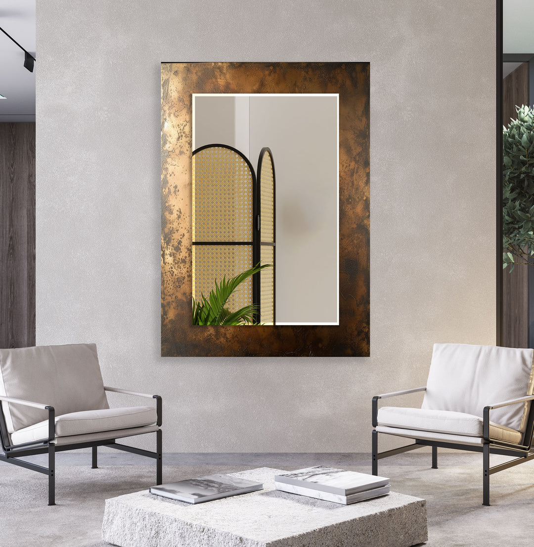 Bronze Abstract Wall Mirror full body mirror
