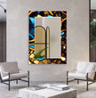 Stained Tempered Glass Wall Mirror