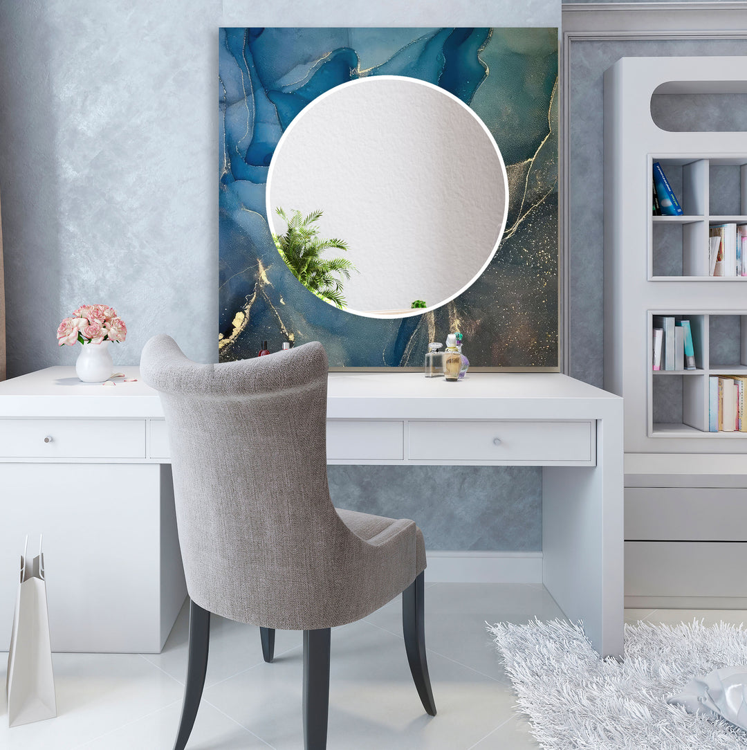 Blue Marble Wall Mirrors Bathroom Wall Mirror
